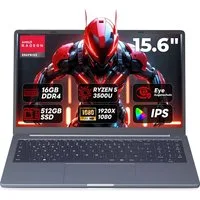 Ninkear Laptop 15.6"Full HD Display AMD Ryzen 5 3500U,16GB RAM 512GB SSD Notebook (39,6 cm/15.6 Zoll, AMD AMD Ryzen 5 3500U AMD Ryzen 5 3500U, AMD Ryzen 5 3500U, 16 GB, 512 GB SSD, mit Webcam-Schalter & QWERTZ Tastatur)