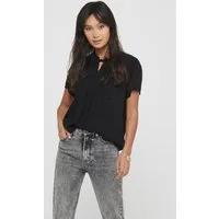 JDY Kurzarmbluse JDYLIMA LIFE S/S TOP WVN NOOS Viskose, loose fit