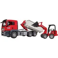 Bruder® Spielzeug-LKW MAN TGS LKW,Abrollcont.,Schäffer Hoflad 3767