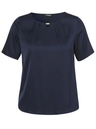 Frapp - Bluse Rundhals 1/2 Arm navy - Gr. - 52