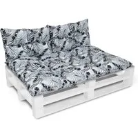 Amilian Dekokissen Dekokissen Set 3-teilig Gartenbank Outdoor 80x120cm + 2 x40x60cm, Gartenbankauflage & Sitzpolster für Outdoor und Europaletten