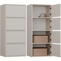 MAGOWA Kommode ALMA moderne Kommode mit TIP-ON System (perfekt kombinierbar), Höhe: 119 cm - Breite: 50 cm - Tiefe: 40 cm