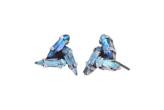 konplott - Ohrstecker - Jumping Drops blau