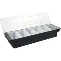 Fuchs Gastronomiebedarf Cocktail-Set Bar- und Zutatenbehälter Cocktailbehälter mit 6 Einsätzen á 473 ml
