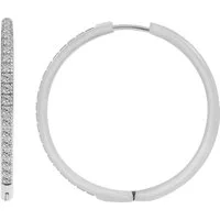 Adelia´s Klappcreolen Ohrringe – Klappcreole aus Edelstahl mit Strass Steinchen, Ideal zum Verschenken – schlicht und stilvoll