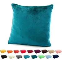 heimtexland Dekokissen Flanell Soft Kuschelkissen Plüsch Kissenbezug, super weich und flauschig, Allergiker geeignet, atmungsaktiv