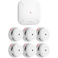 X-SENSE FS61 RF-Rauchmelder-Set mit Basisstation SBS50 und 6x XS01-M Rauchmelder (Vernetztes Rauchwarnsystem, App-Benachrichtigungen)