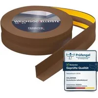HOLZBRINK Sockelleiste HOLZBRINK selbstklebend PVC 32x23mm, 1 m, L: 100 cm, 1m Rolle, Küchenleiste Abschlussleiste für Badezimmer Farbe: Eiche Dunkel