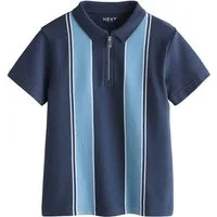 Next Poloshirt Poloshirt mit vertikalen Blockstreifen + RV-Kragen (1-tlg)