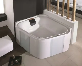 Hoesch Badewanne Ergo+ Eckwanne 1640 Weiss/verchromt 6438.010305