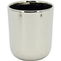matches21 HOME & HOBBY Blumentopf Übertopf silber glanz rund Ø 11 cm (1 St)