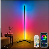 Athlix LED Stehlampe RGB Stehlampe LED 160cm Flur Lampe Farbwechsel Dimmbar Fernbedienung, 16 Mio Farben, App & Fernbedienung, Musik-Sync