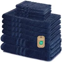 Lavea Handtuch Set Elena, Duschtücher, Handtücher, Gästetücher, Waschhandschuhe, 100% Baumwolle (Set, 10-St), Frottierserie, weich & saugstark, pflegeleicht, 500 g/m² Frottier