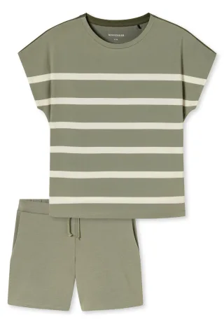 SCHIESSER - Schlafanzug kurz jade - Gr. - 46