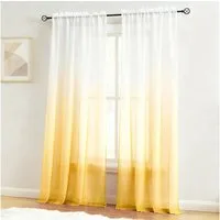 Agger Gardine Transparent Vorhänge Voile Sheer Vorhang mit Ösen Farbverlauf (2 St)
