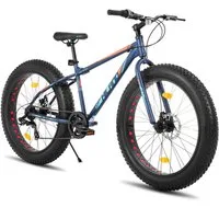 HILAND Fatbike 20 24 26 Zoll Kinder Fat Tire Fahrrad für Jungen Mädchen, Kinderfahrrad 7-Gang, Doppel scheibenbremse Kinder Mountainbike