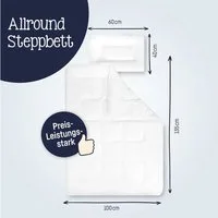 Julius Zöllner Kopfkissen Zöllner Set Basic Ganzjahres Kinder Bettdecke Kindersteppbett 100x135