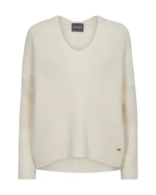 MOS MOSH - MMThora V-Neck Knit ecru - Gr. - XS