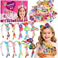 POPOLIC Haarband Multithema Haarreifen Haarschmuck, Einhorn Geschenke für Mädchen,10 Teile Kinder 4 Jahre, 10-tlg., Geschenk Mädchen 3 4 5 6 7 8 jahre, Kindergeburtstag Halloween Christmas