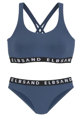 LASCANA - Elbsand LM Bustier-Bikini smokeyblue - Gr. - 36A/B