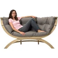Amazonas Loungesofa Siena Due Taupe: Stilvolles Gartenmöbelset für Zwei Personen