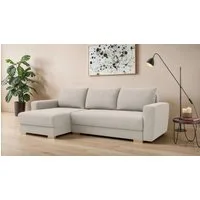 Home affaire Ecksofa MAGHERA universell Schlafsofa mit Bettkasten, Maße B/T/H: 255/142/84cm, L-Form mit Recamiere rechts oder links montierbar, hoher Sitzkomfort