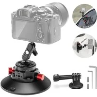 Neewer Action Cam-Halterung CA013 6"/15,2cm Kamera Saugnapf Halterung, mit Kugelkopf Magic Arm, (Packung, Farbe:schwarz, Grundfarbe:schwarz, mit Kugelkopf Magic Arm, für Auto Windschutzscheibe Action Kamera)