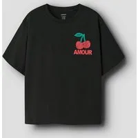 Name It Rundhalsshirt NKFLEAIH SS NREG TOP PS Baumwolle, regular fit