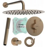 Hansgrohe und Bofler Duscharmatur Hansgrohe DuoTurn S Unterputz Armatur mit Umsteller (OHNE IBOX 2 !, Unterputz Duschset, Duschanlage, Duschsystem, inkl. BOFLER Brauseset #83-O Handbrause, Regendusche 30cm, Brausearm) wassersparende Regendusche, Gumm