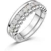 Firetti Fingerring Schmuck Geschenk Silber 925 Damenring Ring Krone, mit Zirkonia (synth)