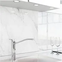 danario Küchenrückwand Folie selbstklebend, Glasoptik, Spritzschutz Küche, ablösbar - 0,8 mm