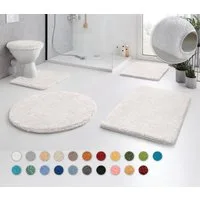 Kleine Wolke Badematte RELAX, Badvorleger, Badezimmer Teppich, Höhe 30 mm, rutschhemmend beschichtet, fußbodenheizungsgeeignet, Polyacryl, rechteckig, 2er-Set 55x65 cm / 60x100 cm, Badteppich, meliert, rechteckig, rund & als Set erhältlich