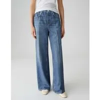 OPUS PANTS Stoffhose MUCIA CRUISE bedruckte Wide Leg Pants Komfortbund mit dekorativen Nietenprints