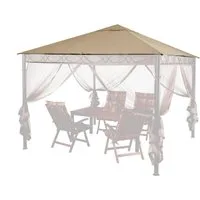 Quick Star Pavillon-Ersatzdach Ersatzdach 3x3m Stil-Pavillon Sand, 180 g/m², 297 x 297 cm, Leicht abnehmbar