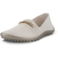 Leguano LADY FAMOUS Barfußschuh Flats, Ballerina, Bequemschuh mit goldfarbener Zierkette