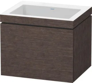 Duravit L-Cube c-bonded Set wandhängend Eiche dunkel gebürstet Matt 600x480x500 mm - LC6916N7272 LC6916N7272