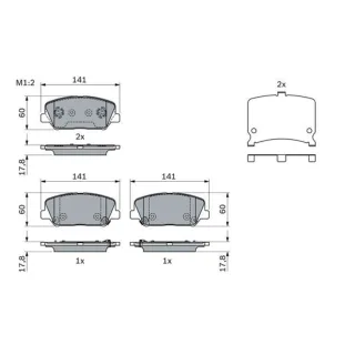 Bosch Bremsbel?ge vorne Hyundai I30 Ix35 Kia Ceed Pro