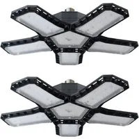 FELIXLEO Außen-Deckenleuchte 2 LED Garagenlampen 120W Deckenleuchte E27 5 Panel Werkstatt
