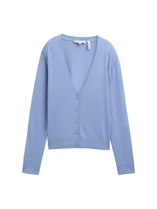 Tom Tailor - Cardigan mit V-Ausschnitt flawless blue - Gr. - S