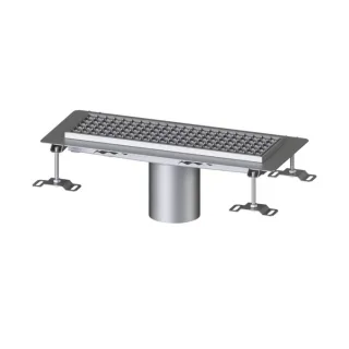 Kessel Ferrofix Kastenrinne 6015050 Edelstahl, 158x542x55mm, Auslauf senkrecht