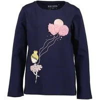Blue Seven Langarmshirt Blue Seven Mädchen Langarmshirt Tänzerin Foliendruck Nachtblau (1-tlg)