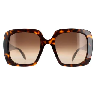 Alexander McQueen Square Damen Schildpatt Braun Gradient AM0378S