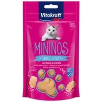 Vitakraft MININOS Fancy Jerky Lachssnack in Scheiben 40 g, für: Katze