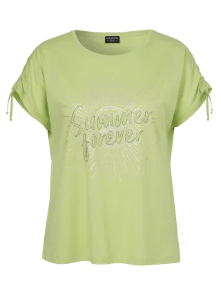 VIA APPIA DUE - T-Shirt Rundhals 1/2 Arm Motiv apfelgrün multicolor - Gr. - 46