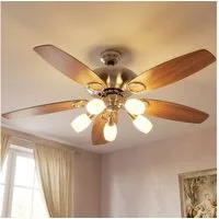 GLOBO LIGHTING Deckenventilator, LED Deckenventilator Ventilator mit Zugschalter und Beleuchtung