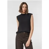 comma Blusentop Bluse Chiffonbluse mit subtilem Schulterpolster