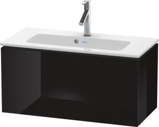 Duravit L-Cube Waschtischunterbau wandhängend Schwarz Hochglanz 820x391x400 mm - LC615704040 LC615704040