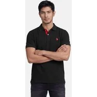 U.S. Polo Assn. Poloshirt USRyyan Piqué Shirt aus Baumwolle Poloshirt mit Knopfleiste und Logostickerei