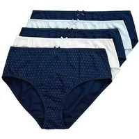 Ulla Popken Midislip Midislips 5er-Pack Punkte/einfarbig