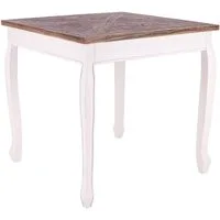 CLP Esstisch Lindon (1er), 80x80 cm, Ulmenholz, Shabby Chic